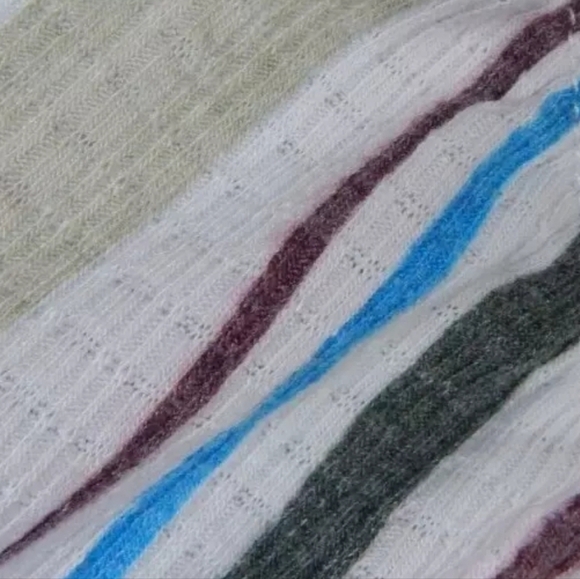 Torrid Rainbow Stripe Off Shoulder Ruffle Top - Picture 5 of 6